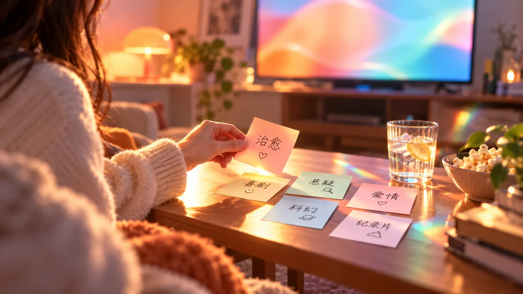 屏幕中的影像观看场景